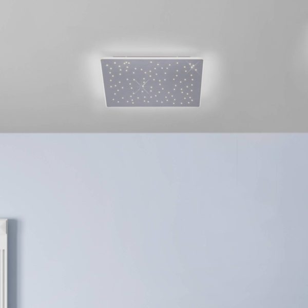 Q-Smart-Home Paul Neuhaus Q-NIGHTSKY, plafonnier LED, 60×60 cm Q-Smart-Home