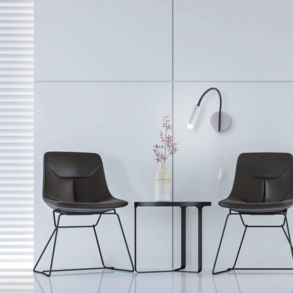 PURE Gemin applique LED argentée Pure