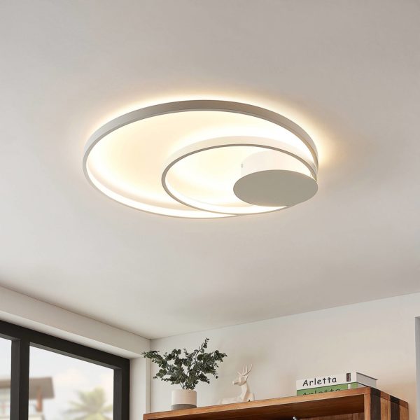 Lindby Nerwin plafonnier LED, rond, blanc LINDBY