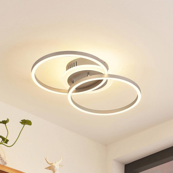 Lindby plafonnier LED Fjardo CCT anneaux