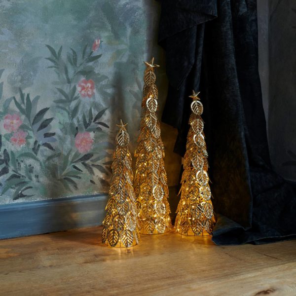 Sirius Arbre décoratif LED Kirstine, doré, hauteur 43 cm Sirius