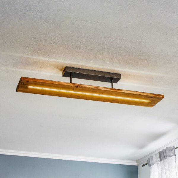 Trio Lighting Plafonnier LED Brad en bois Trio Lighting