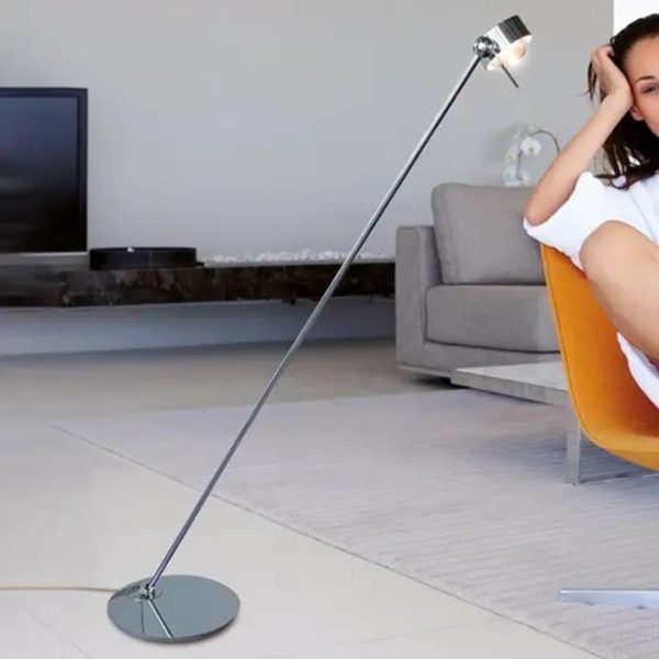 Top Light Lampe sur pied LED Puk Floor Mini Single chrome mat Top Light