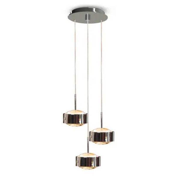 Top Light Suspension LED Puk Meg Maxx Drop Trio, chrome mat Top Light