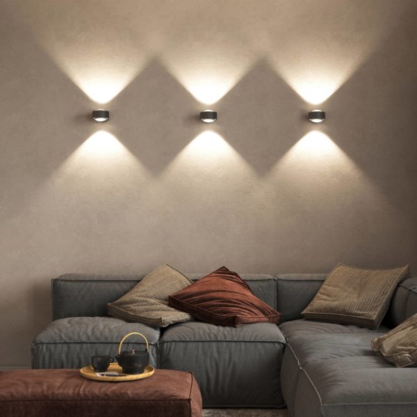 Top Light Puk Maxx Wall, LED, lentilles transparentes, anthracite mat Top Light
