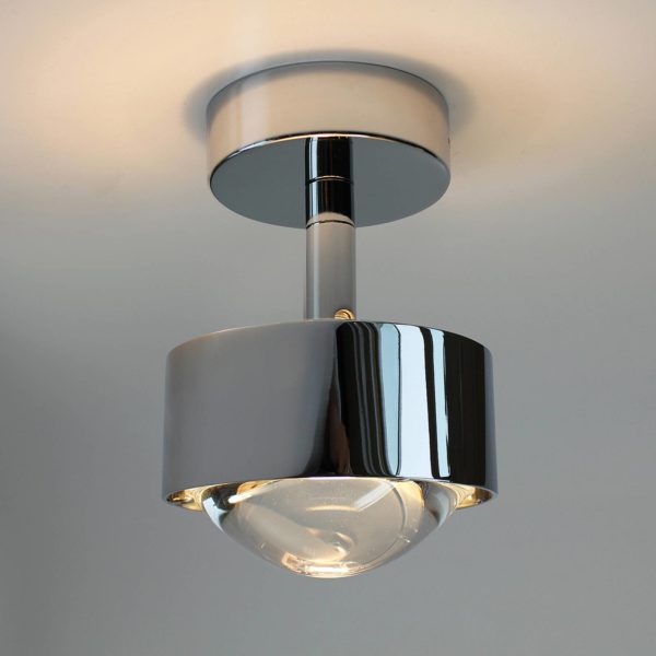 Top Light Puk Mini Turn spot LED lentille claire 1 lampe chrome Top Light