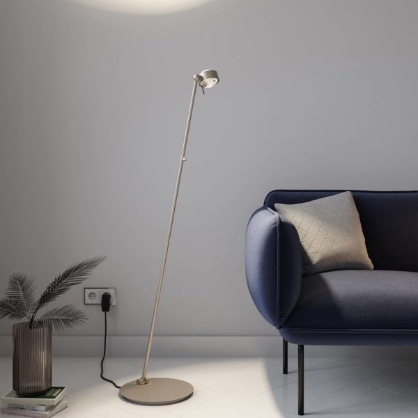 Top Light Puk Mini Floor Mini Single LED mat/clair, nickel Top Light