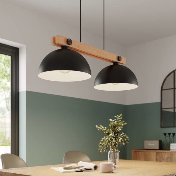 Envostar Stort suspension, 2 lampes, bois naturel Envostar