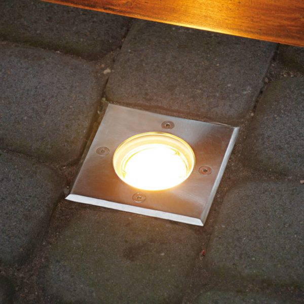 Heitronic Spot encastré dans le sol Potsdam, IP67, angulaire Heitronic