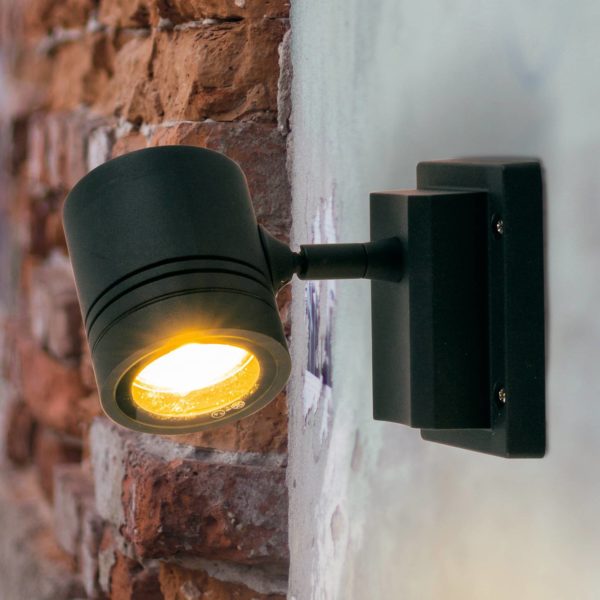 Heitronic Applique d’extérieur Borneo à 1 lampe et réglable Heitronic