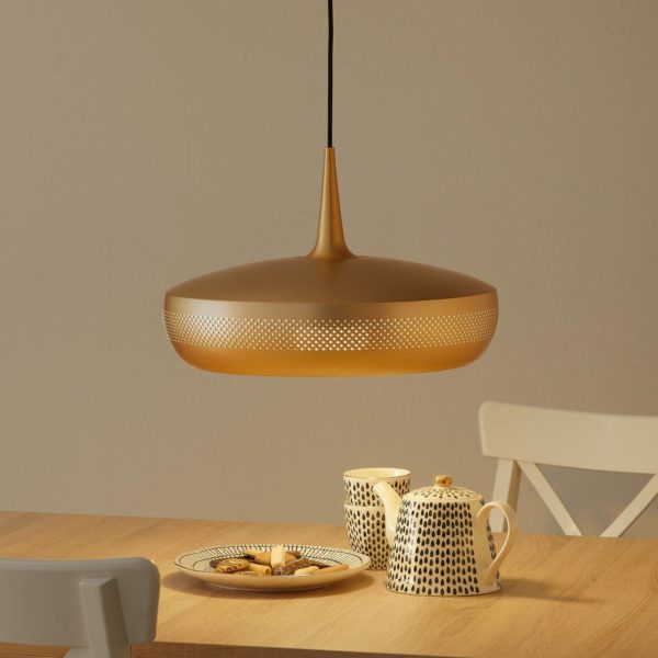 UMAGE Suspension Clava Dine, abat-jour couleur laiton UMAGE