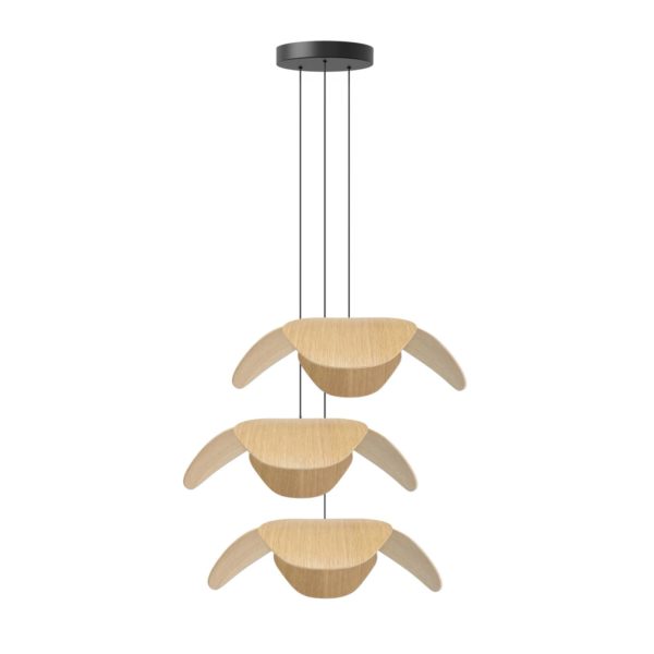 UMAGE Forget Me Not large Suspension à 3 lampes, chêne UMAGE