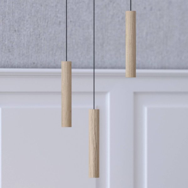 UMAGE Chimes Tall suspension LED chêne clair UMAGE