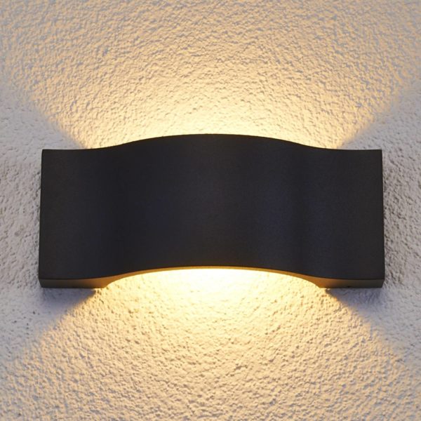 Lucande Applique d’extérieur LED Jace, graphite LUCANDE