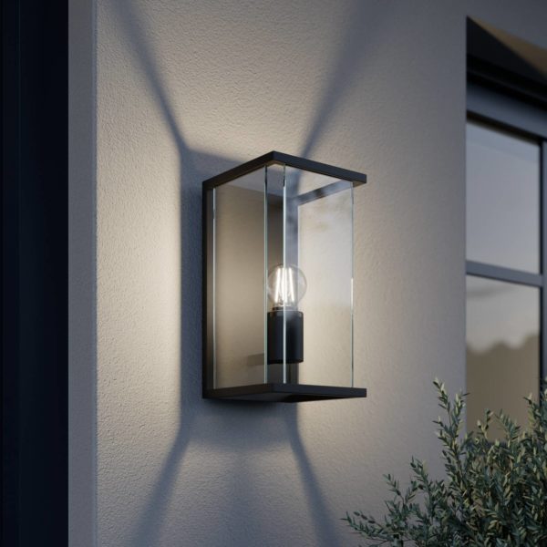 Lucande Applique Annalea avec abat-jour en verre IP54 LUCANDE