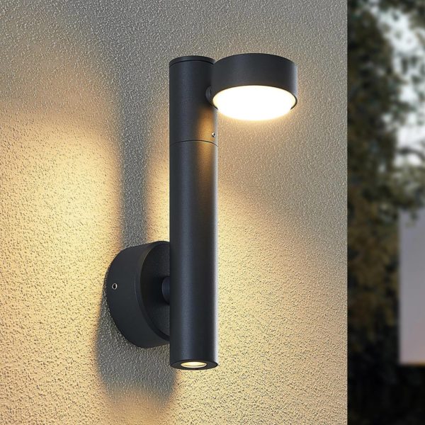 Lucande Kynlee applique d’extérieur LED, 2 lampes LUCANDE