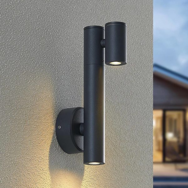 Lucande Saige applique d’extérieur LED, 2 lampes LUCANDE
