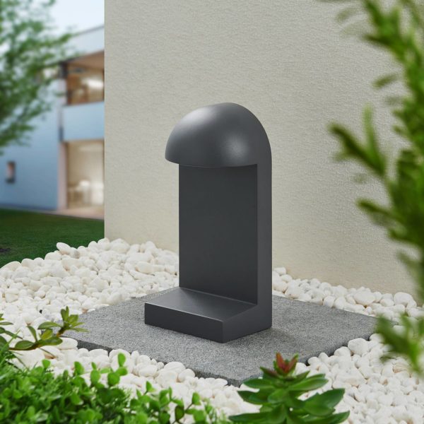 Lucande Jasmia applique extérieur, gris foncé, G9 LUCANDE