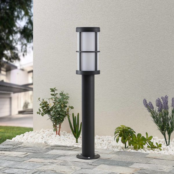 Lucande Kelini borne lumineuse, 65 cm, gris foncé LUCANDE