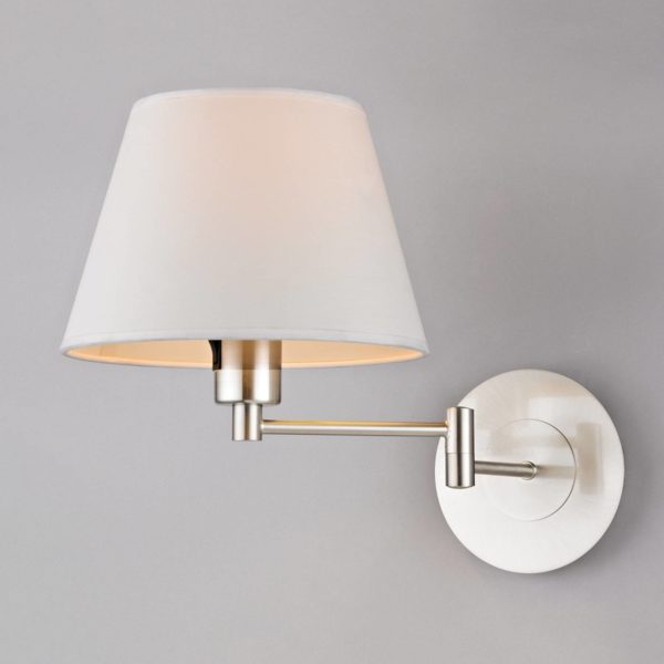 Lindby Applique Pola, abat-jour extensible, nickel mat LINDBY