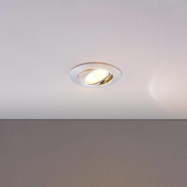 Lindby Spot encastré LED Andrej, rond, chromé LINDBY