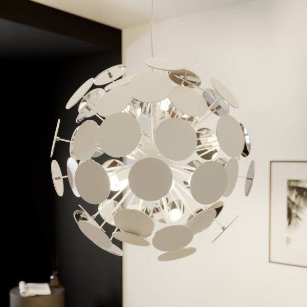 Lindby Suspension blanche Kinan avec disques LINDBY