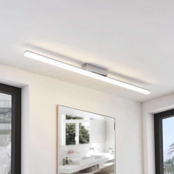 Lindby Plafonnier LED longitudinal Levke, IP44 LINDBY