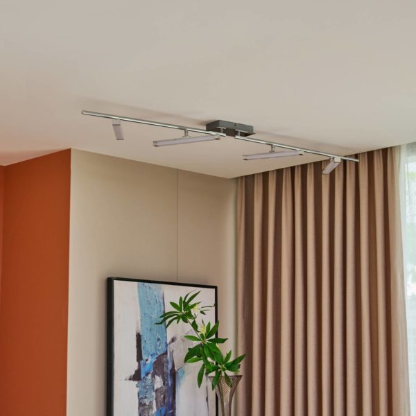 Lindby Pilou – plafonnier LED à 4 lampes, dimmable LINDBY