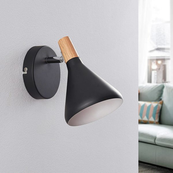 Lindby Applique Arina, noire, à 1 lampe LINDBY