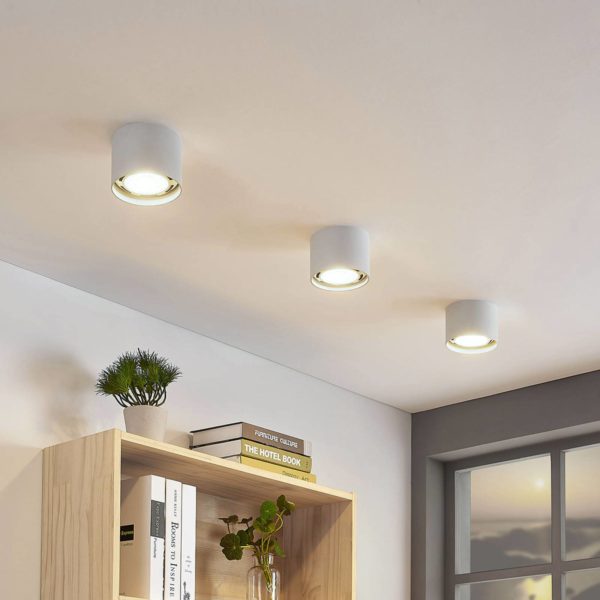 Arcchio Spot pour plafond Mabel, rond, à 1 lampe, Ø 12 cm, blanc Arcchio