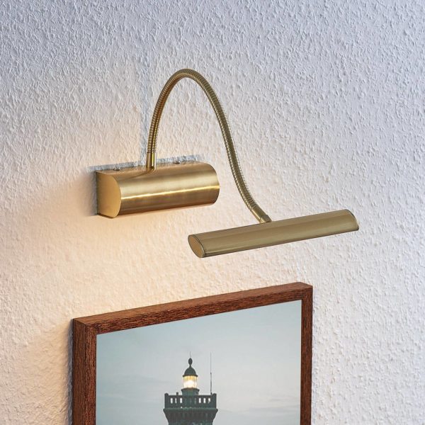 Lindby Applique pour tableau LED Rakel, laiton mat LINDBY