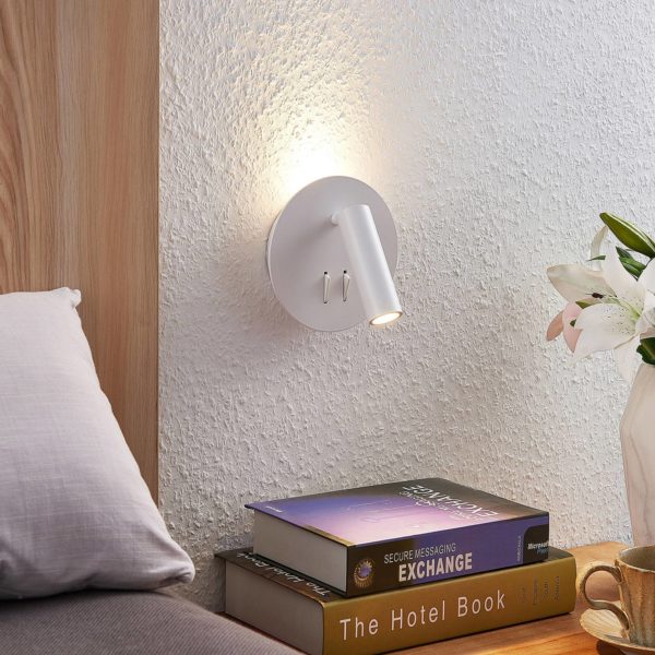 Lucande Magya Applique LED blanche ronde LUCANDE