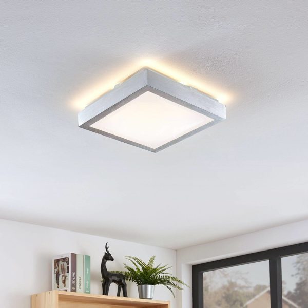 Lindby Margit plafonnier LED angulaire, 27 cm LINDBY