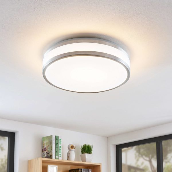 Lindby Nelia plafonnier LED, alu, rond, 41 cm LINDBY