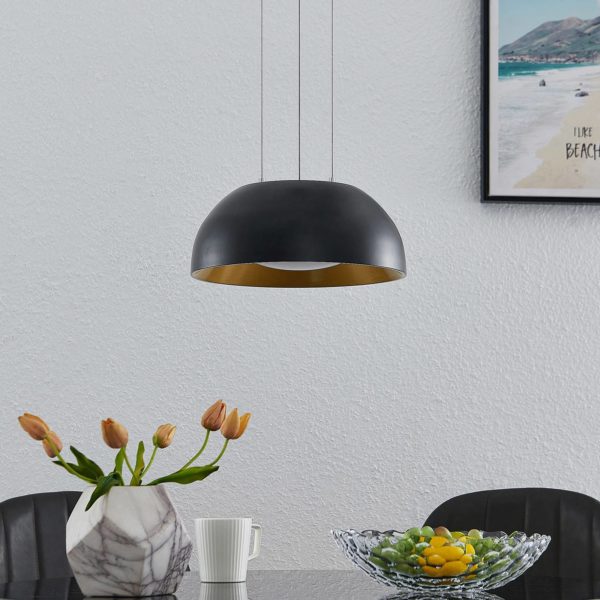 Lindby Juliven suspension LED, noire, 32 cm LINDBY