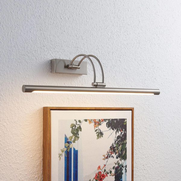 Lucande Dimitrij applique pour tableau LED, nickel LUCANDE