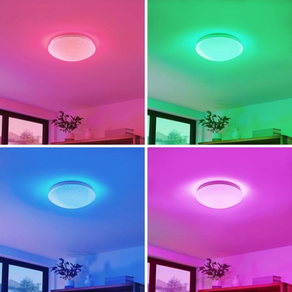 Lindby Janosch plafonnier LED avec télécommande LINDBY