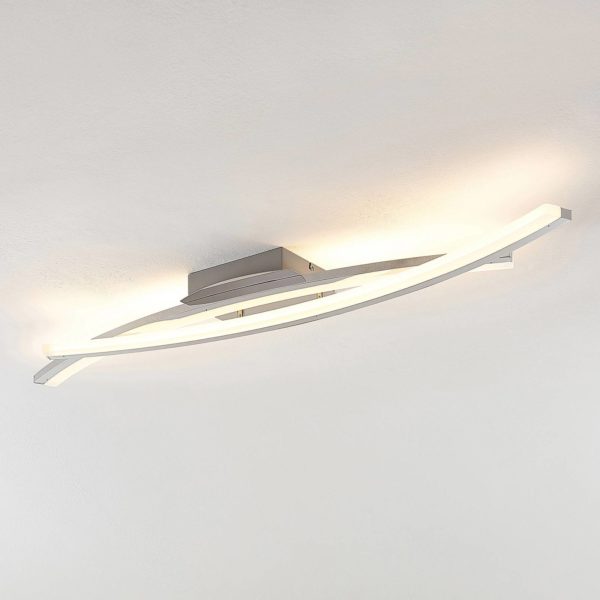 Lindby Elarit plafonnier LED, chromé LINDBY
