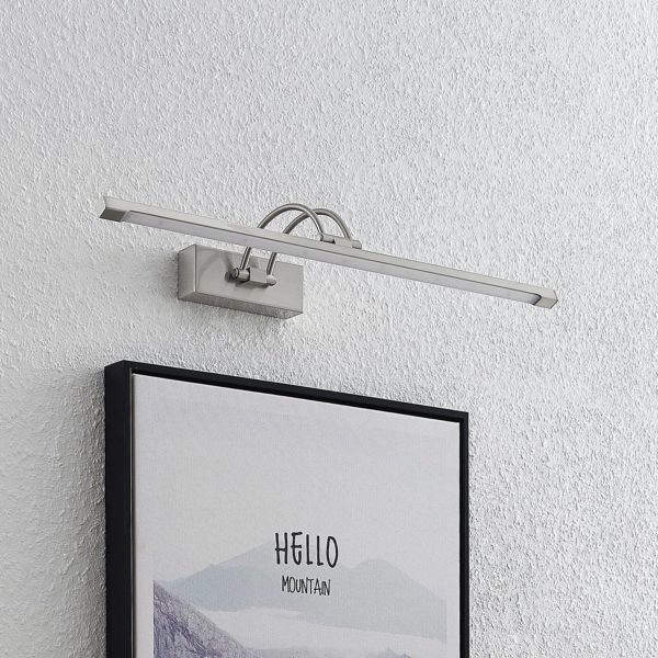Lucande Felena applique pour tableau LED, nickel LUCANDE