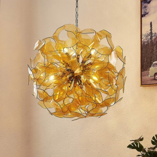 Lindby Moscalina suspension, ambrée LINDBY