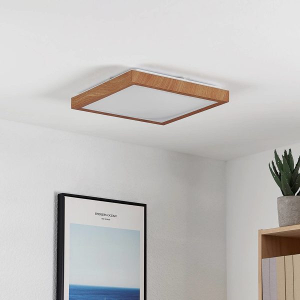 Lindby Vaino plafonnier LED, angulaire, 37,5 cm LINDBY