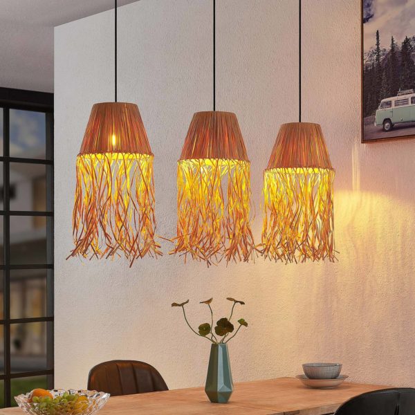 Lindby Liridona suspension papier, trois lampes LINDBY