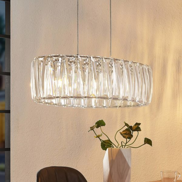 Lindby Sofia suspension abat-jour acrylique ovale LINDBY