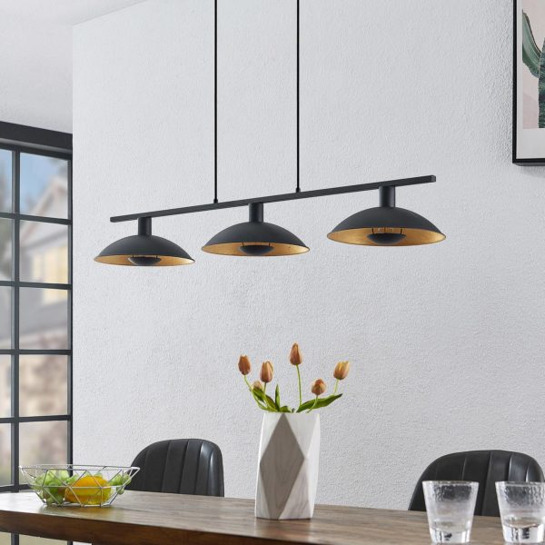 Lindby Narisara suspension linéaire, trois lampes LINDBY