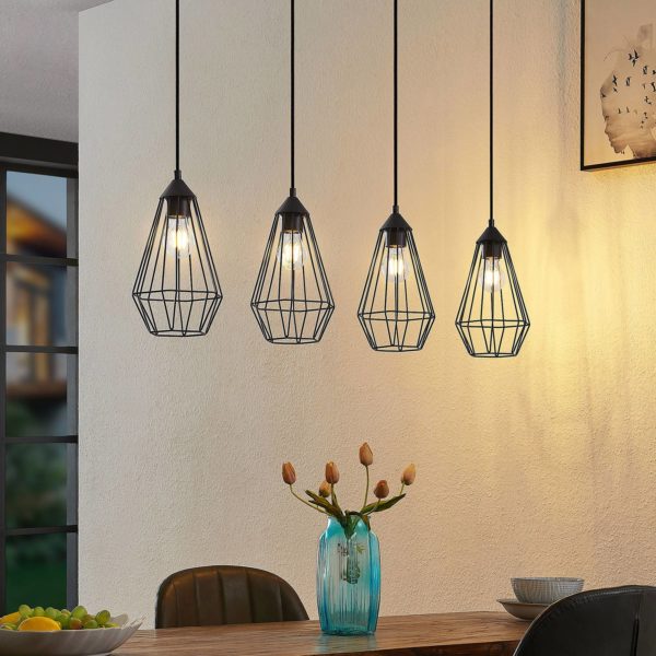 Lindby Elainy suspension avec 4 abat-jour en cage LINDBY