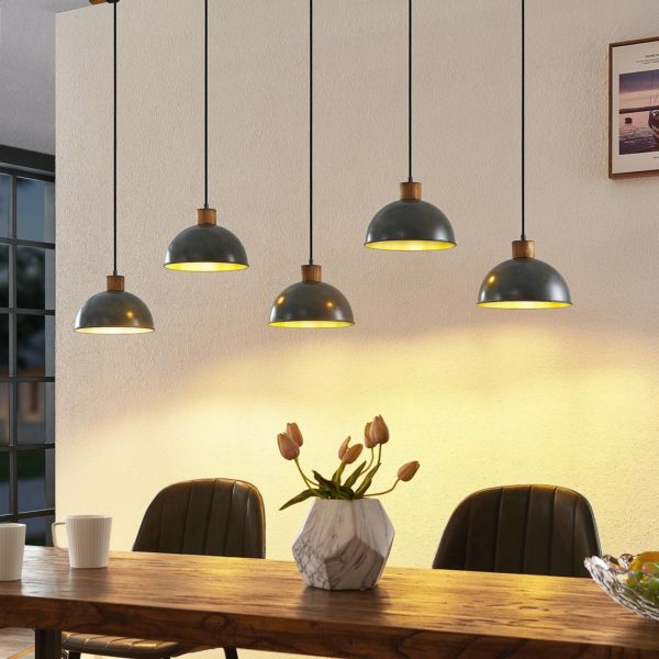 Lindby Durbis suspension colorée 5 lampes LINDBY