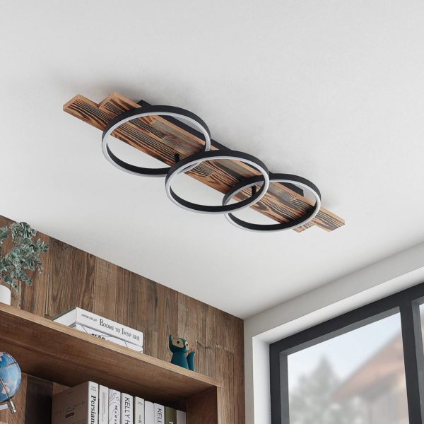 Lindby Sentoa plafonnier LED, à trois lampes LINDBY