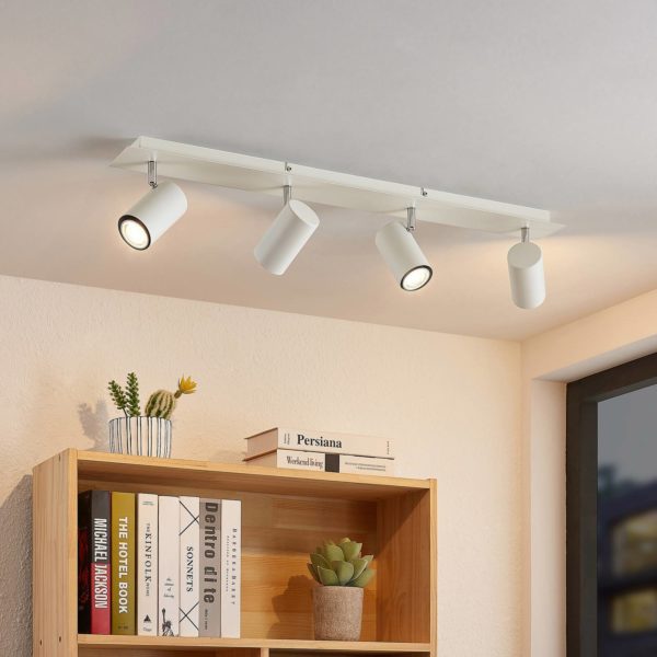 Lindby Joffrey spot plafond 4 lampes, 80 cm, blanc LINDBY