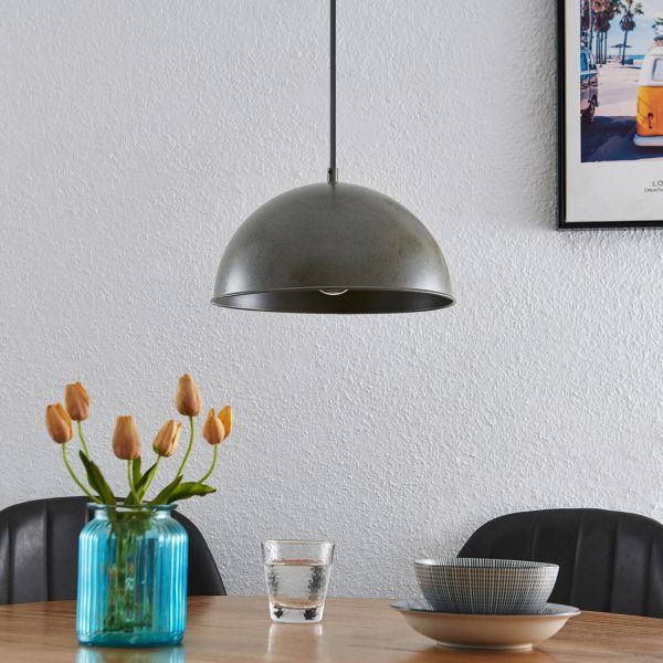 Suspension Lindby Leya en gris foncé LINDBY