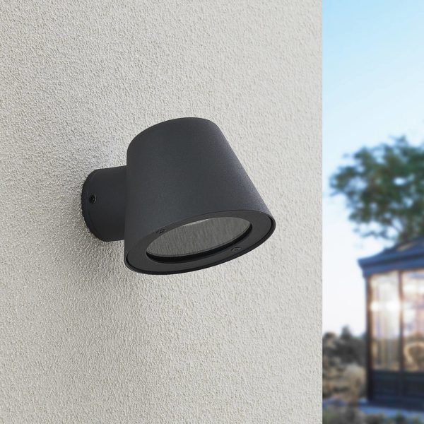 Lindby Ileyna applique d’extérieur, gris foncé LINDBY